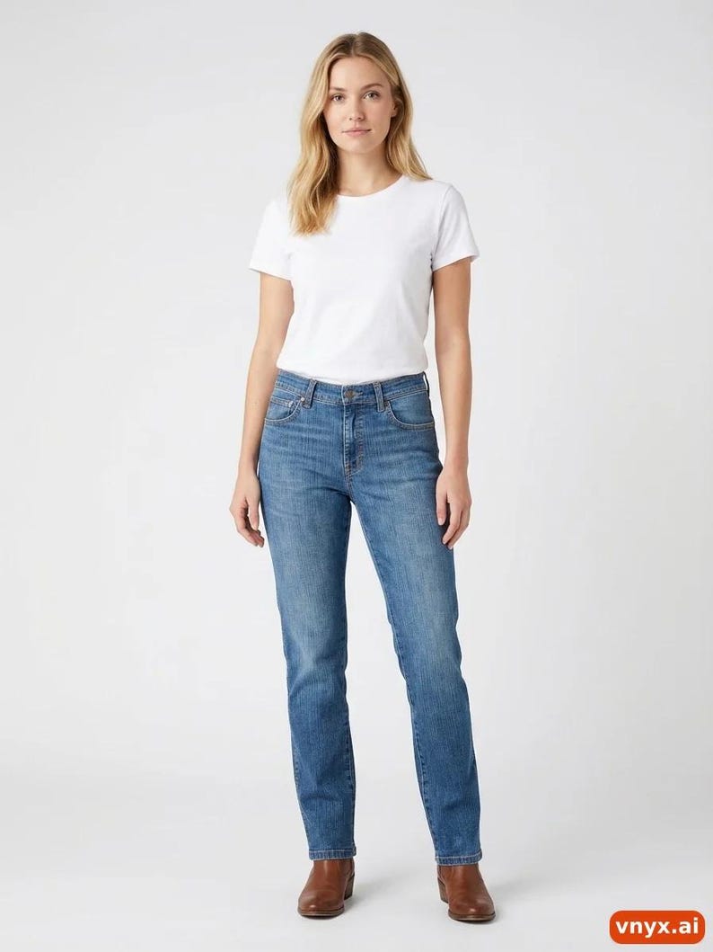 Gerade geschnittene Wrangler Jeans in Blau Normalgröße W34 34