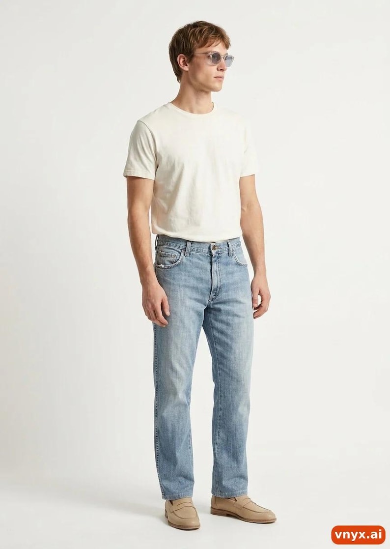 Vintage Straight Wrangler Jeans in Blau Gr. W34/L28 34