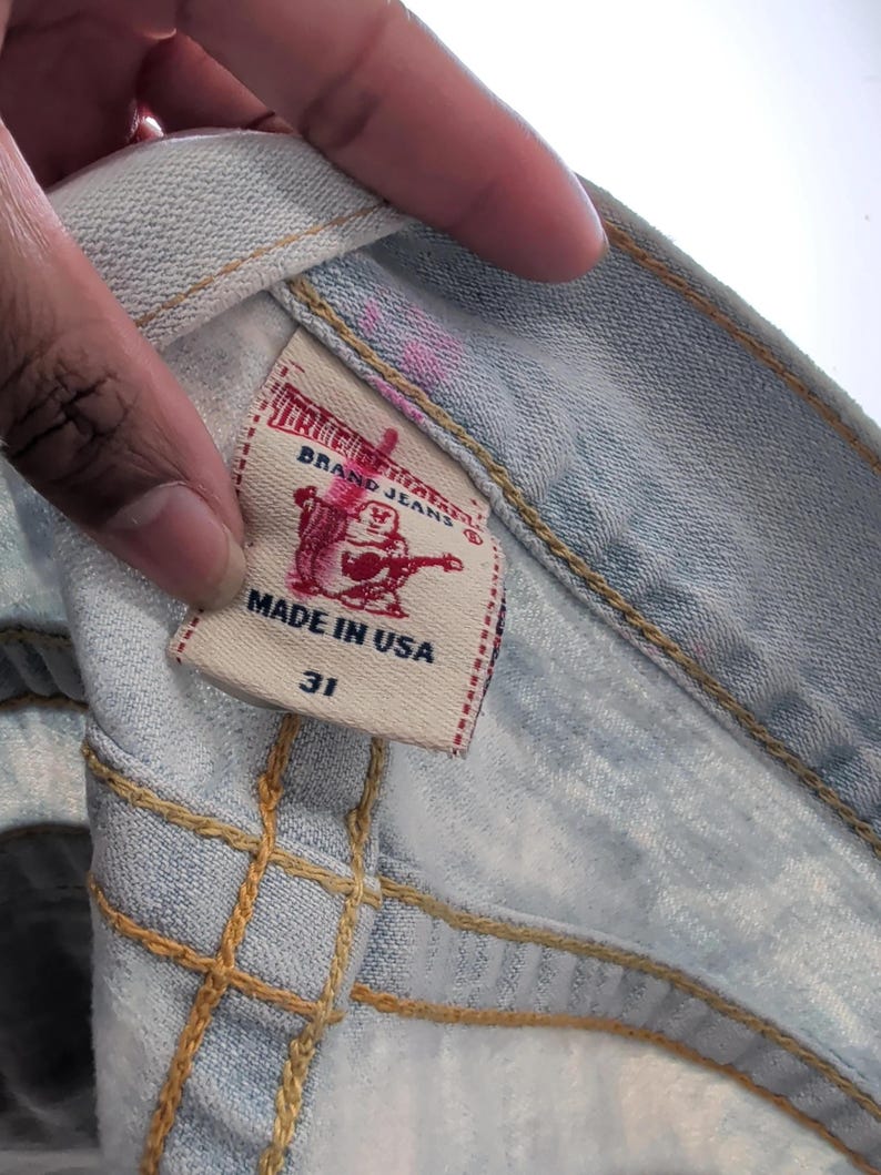 Vintage True Religion Relaxed Jeans Light Blue Men W31 image 6