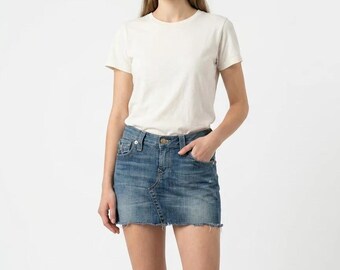 Vintage True Religion Blue Denim Skirt Women L