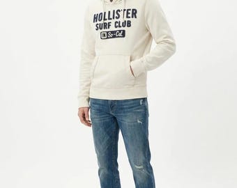 Regular Hollister Hoodie in Off White size S