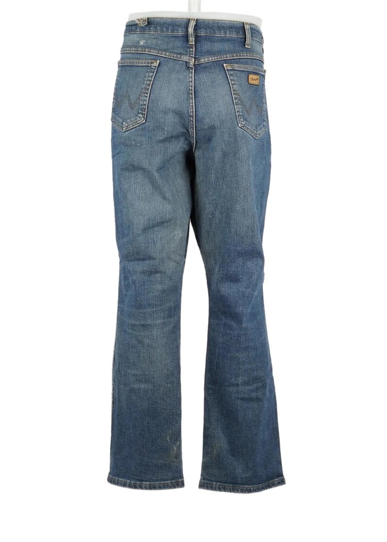 Vintage Straight Wrangler Jeans in Blau Gr. W37/L31 Bild 4