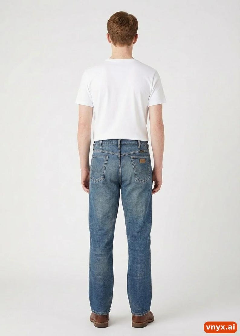 Vintage Straight Wrangler Jeans in Blau Gr. W37/L31 Bild 2