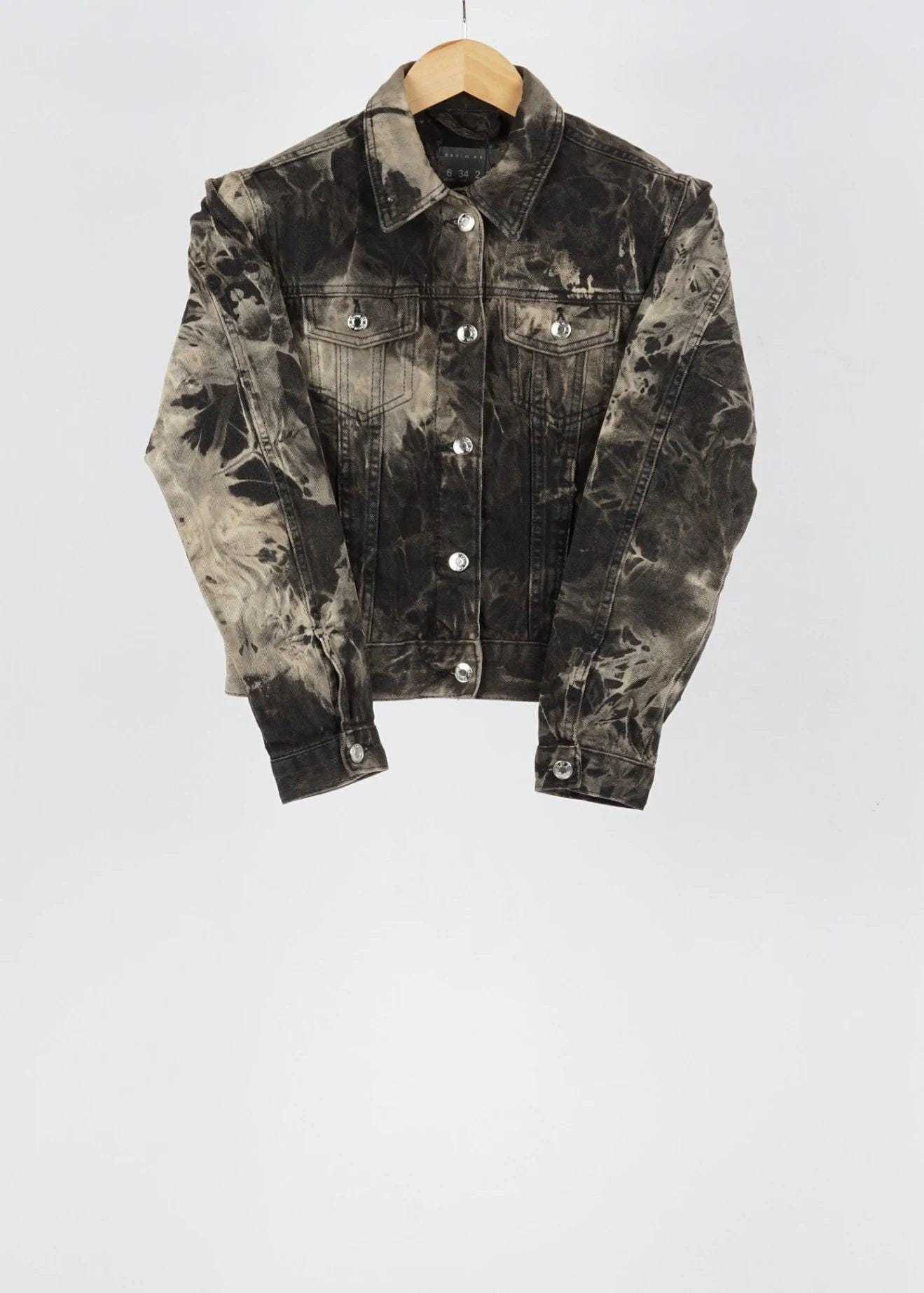 Denim Co. Multicolor vintage denim jacket in size XS