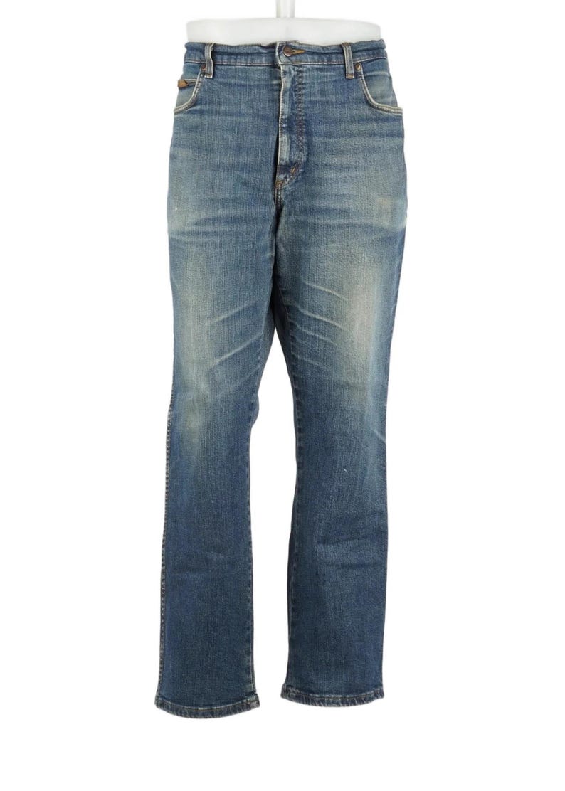Vintage Straight Wrangler Jeans in Blau Gr. W37/L31 Bild 3