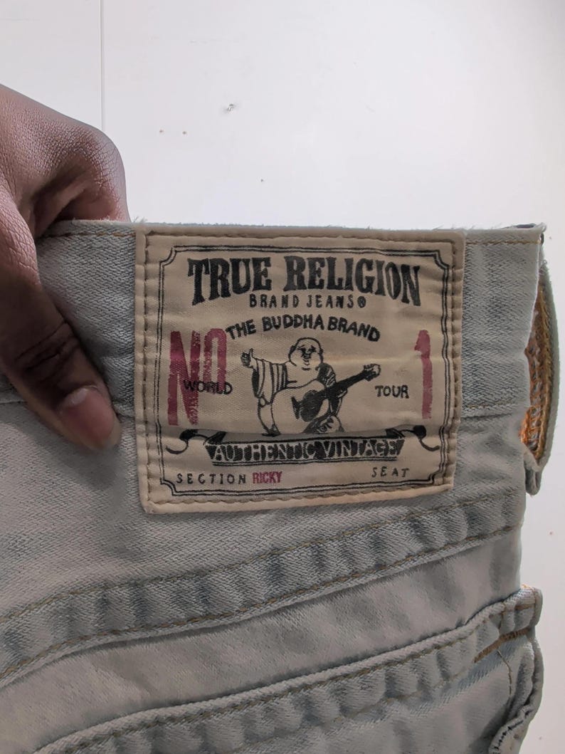 Vintage True Religion Relaxed Jeans Light Blue Men W31 image 5