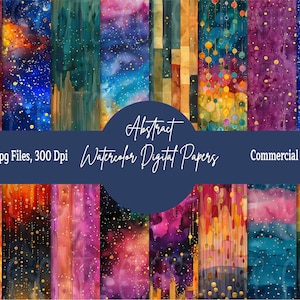 Abstract Watercolor Digital Background Print , Seamless Repeating Pattern , Sublimation Collage Sheets , Printable Scrapbook Png