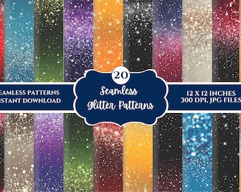 Seamless Glitter Background Textures, Repeating Pattern (Digital Download)