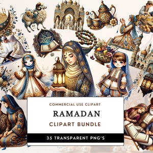 Ramadan Clipart Bundle , Islamic Digital Art , Sublimation Art , Festive Decor Ideas , Eid Mubarak Digital Download , Islamic PNGs