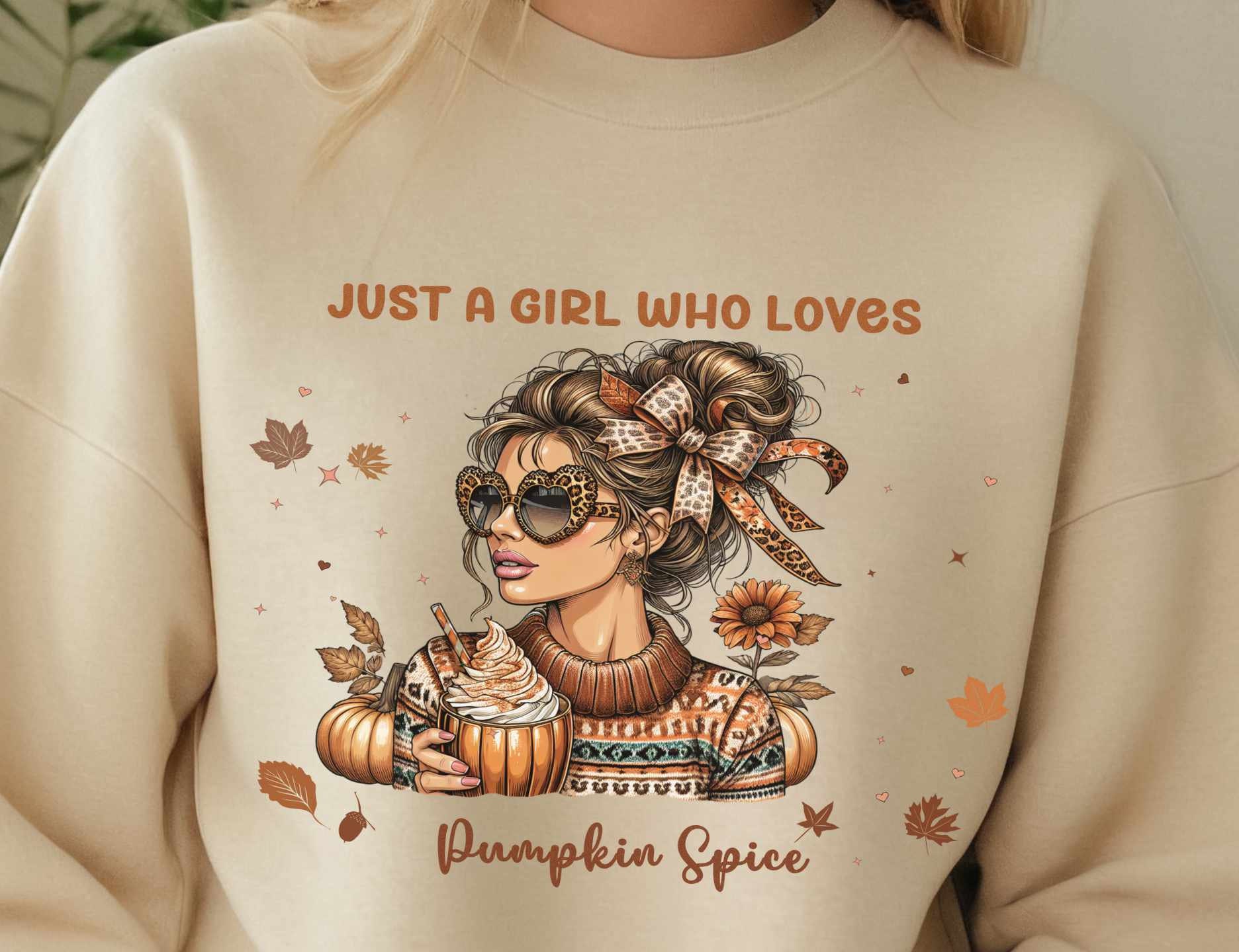 Just a Girl Who Loves Pumpkin Spice Png , Fall Vibes Skinny Tumbler ...