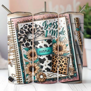 Donna imprenditrice 20 oz Skinny Sublimation Tumbler Design, Boss Mode Tumbler Wrap, Donna imprenditrice PNG, Business Tumbler Wrap