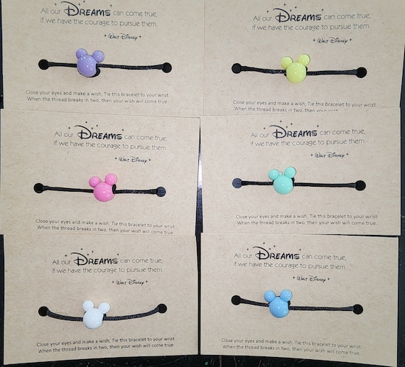 Disney Mickey Mouse Charm Wish Bracelets (Great for Pixie Dust Gifts)