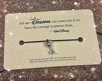Walt Disney Mickey Mouse Key Charm Wish Bracelets (Great for Pixie Dust Gifts) Magic Kingdom/WDW/Disney World