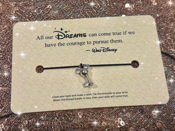 Walt Disney Mickey Mouse Key Charm Wish Bracelets (Great for Pixie Dust Gifts) Magic Kingdom/WDW/Disney World