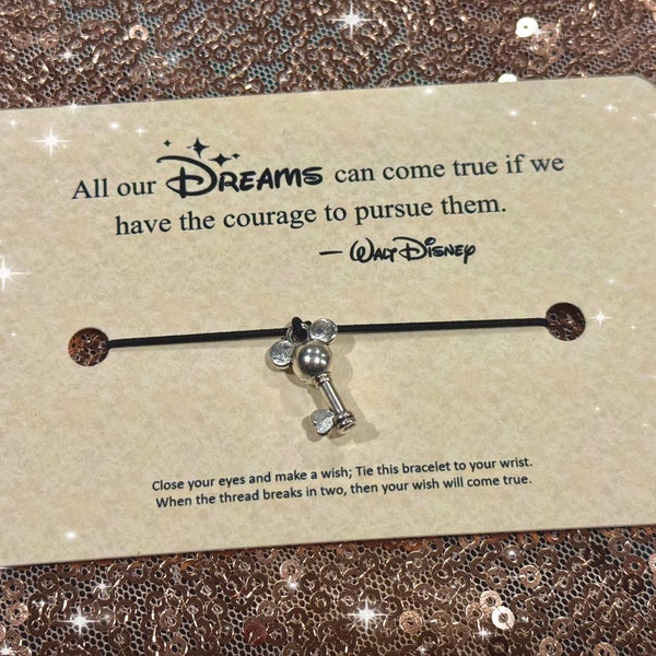 Walt Disney Mickey Mouse Key Charm Wish Bracelets (Great for Pixie Dust Gifts) Magic Kingdom/WDW/Disney World