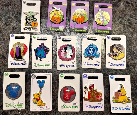 AUTHENTIC Disney Pins NEW with backing card.  Halloween/Pooh/Haunted Mansion/ more!!