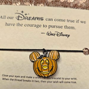 Walt Disney Mickey Mouse Halloween Party Wish Bracelets (Great for Pixie Dust Gifts and Fish Extenders) Magic Kingdom Disneyland