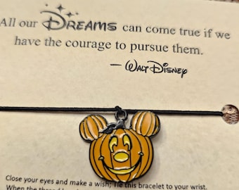 Walt Disney Mickey Mouse Halloween Party Wish Bracelets - Fish Extenders FE/Pixie Dust