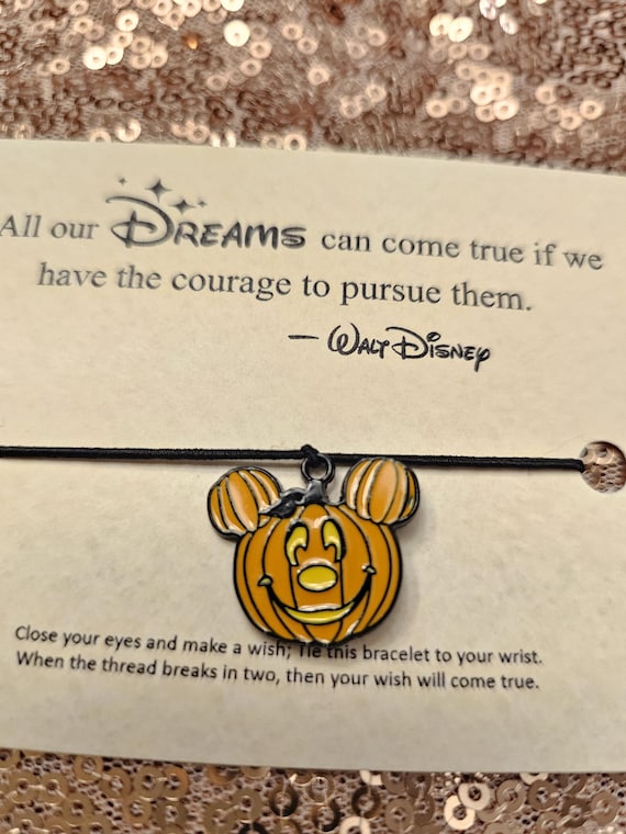 Walt Disney Mickey Mouse Halloween Party Wish Bracelets - Fish Extenders FE/Pixie Dust