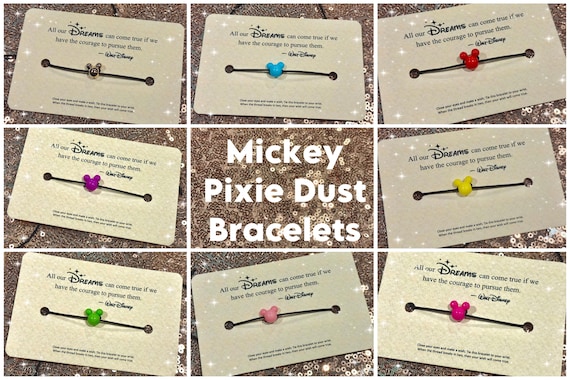 Walt Disney World Mickey Mouse Charm Wish Bracelet (Party Favors/Pixie Dust Gifts/Fish Extenders)