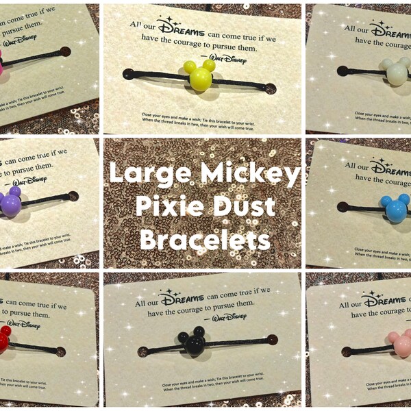 Walt Disney World Mickey Mouse Charm Wish Bracelet (pixie dust gifts)