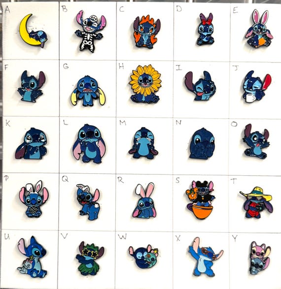8.  FANTASY Enamel Stitch Disney pins - Replicas