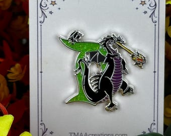 Disneyland D - Sleeping Beauty Maleficent in her Dragon form with Diablo  - TMAAcreations Fantasy Pin - 2026 LE 100