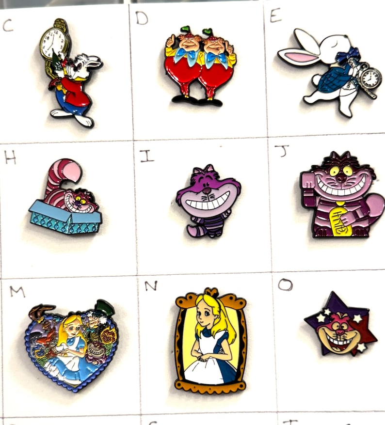5. Enamel Disney Pins - Fantasy Made -alice in Wonderland/cheshire/a ...