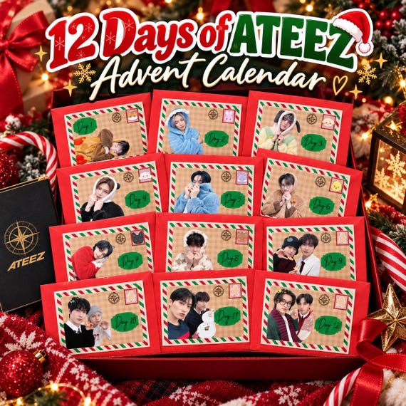 12 Days of ATEEZ - Advent Calendar with 12 Gifts! Photocards - Signed Albums - Autographed PCs & More!