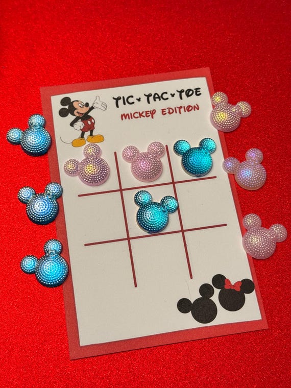 Disney Mickey Mouse Tic Tac Toe Mickey Edition (Great for Pixie Dust Gifts/Fish Extenders/ Cast)