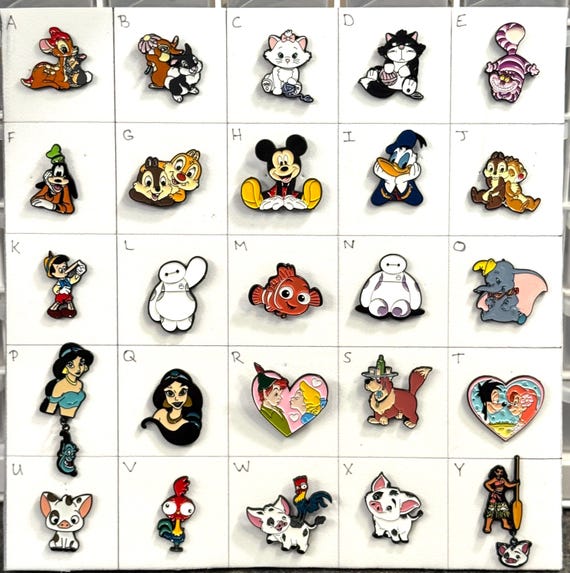 3. Enamel Disney pins - Fantasy Made - Mickey/Baymax/Bambi/Dumbo/Pua & More