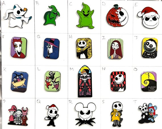 6. Enamel Disney pins - Fantasy Made - Nightmare Before Christmas Jack & Sally