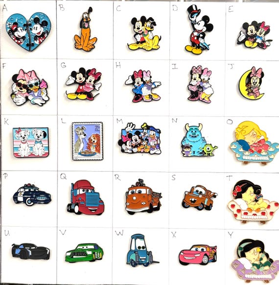 7. Enamel Disney pins - Fantasy Made - Mickey/Minnie/Cars/Princesses
