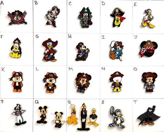 13. FANTASY Disney pins - Halloween Mickey/ Pirate/ Cruise - REPLICA PINS