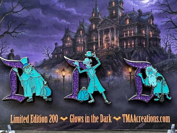 Disneyland D - Haunted Mansion Hitchiking Ghosts 3 pin set  - TMAAcreations Fantasy Pin - 2026 LE 200