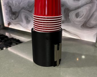 Portabicchieri Magnetico Per Tazze Stanley 30 E 40 Oz, Organizer Da Cucina Per Frigo, Con Gancio E Vassoio, Nero