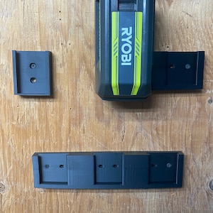 Ryobi 40V battery wall mounts - durable and space-saving organizer. Multiple battery options!