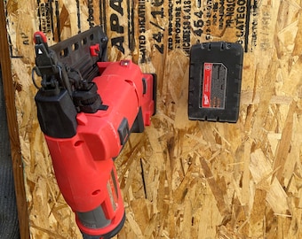 3D Printed Milwaukee 18V Tool Mount – ABS Plastic Wall Organizer