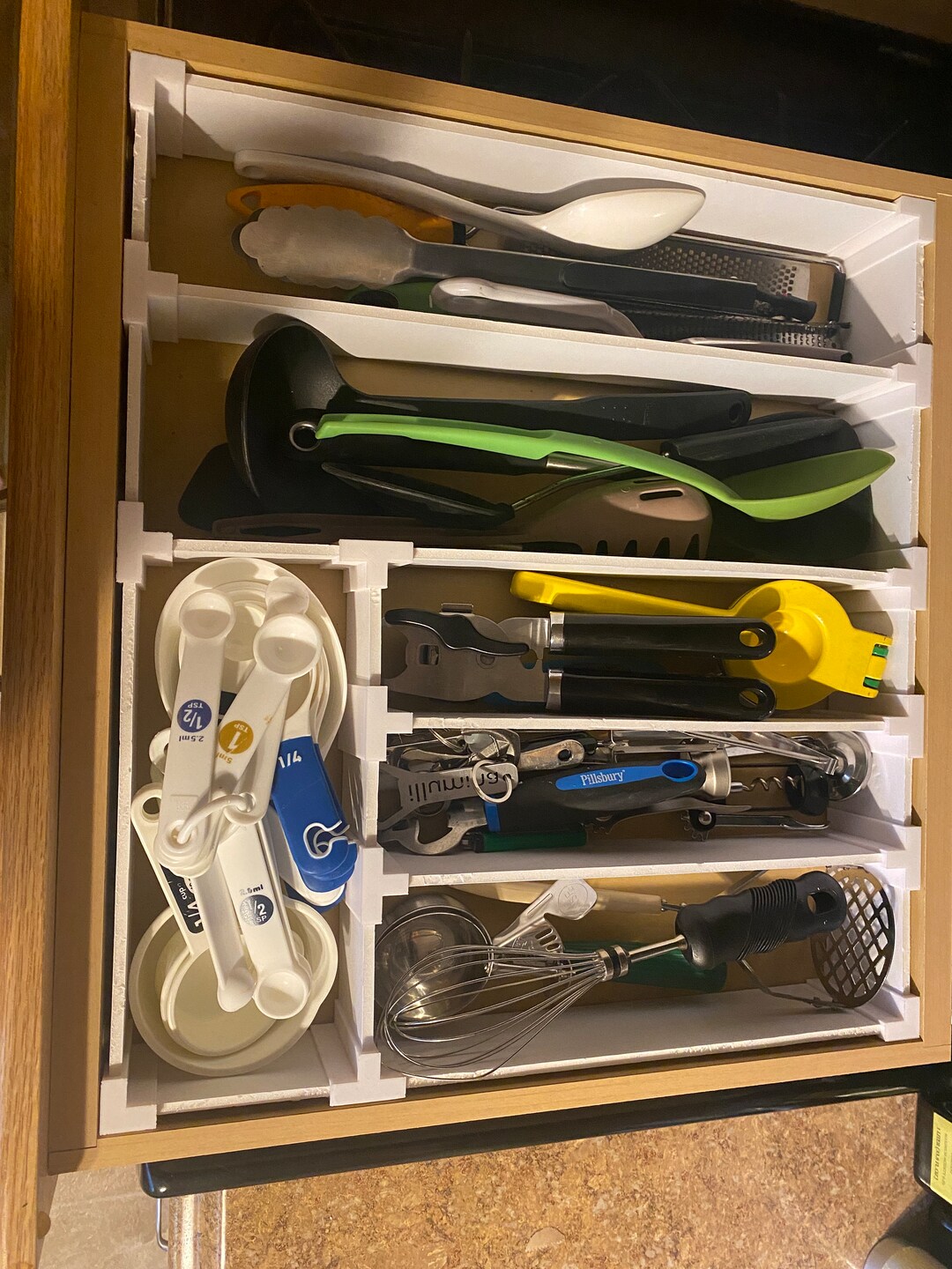 Custom Drawer Organizer Fittings for 3/16 or 1/4 Material Organize Your