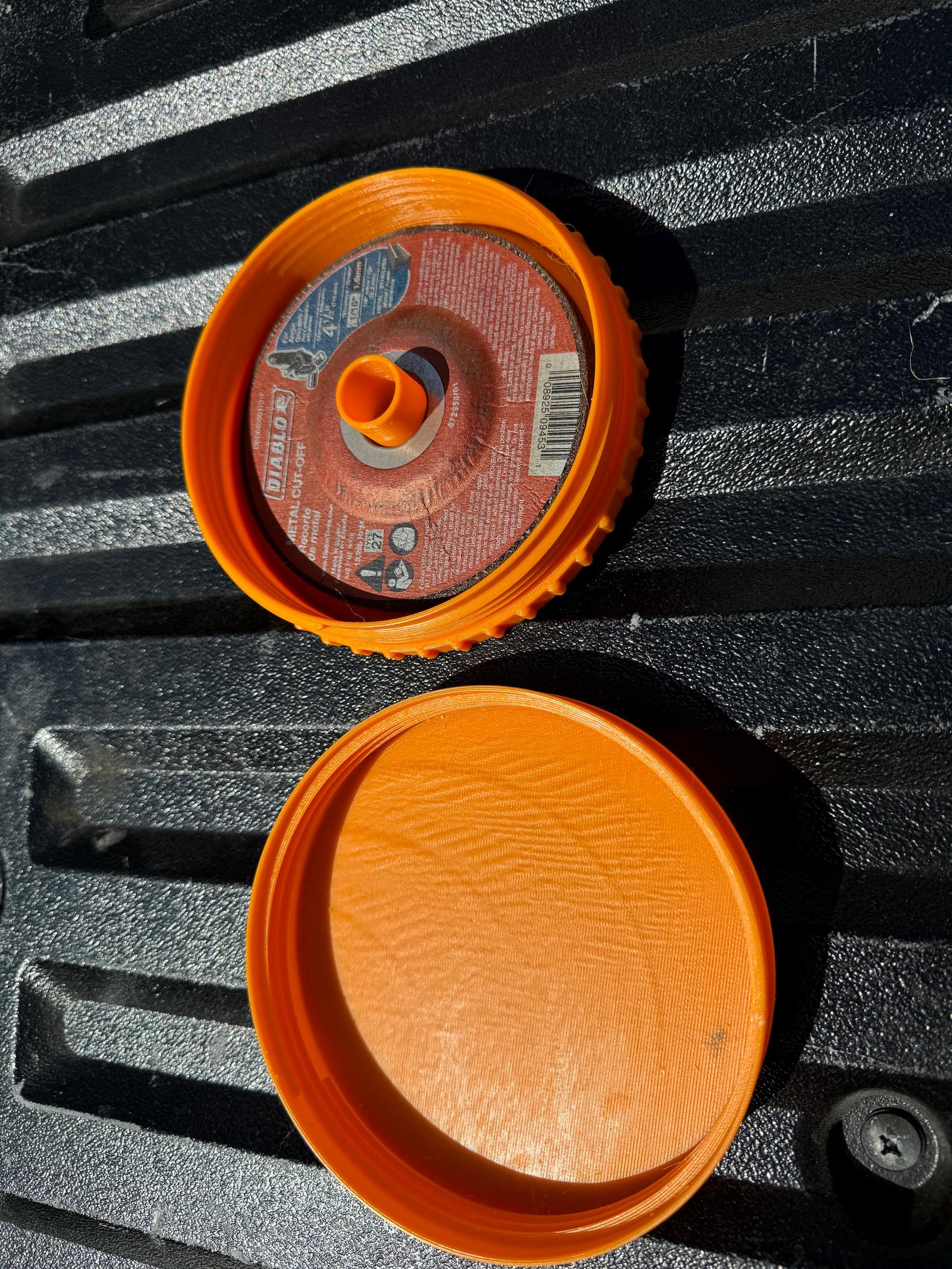 Durable 3D Printed ABS Grinding Disk Storage Containers - 4.5