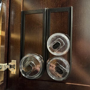 3D-Printed Yeti Tumbler Lid Holder | Organize Small, Medium & Large Lids | 5 or 10-Lid Storage Options