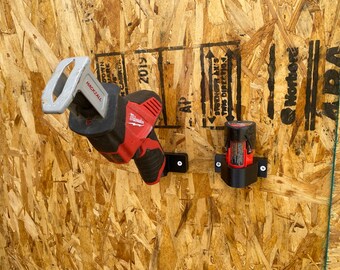 3D Printed Milwaukee 12V Tool Mount – ABS Plastic, Workspace Organizer