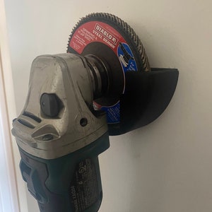 Durable abs angle grinder wall mount: organize in style! fits 4.5&quot;  grinders, many colors available. get yours today!