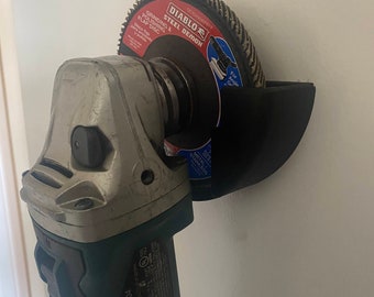 3D Printed ABS Angle Grinder Wall Mount: Fits 4.5" Grinders