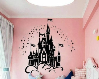 Disney Castle Characters Wall Sticker Art Decal Sticker, Nursery wall decals, kids Room decals, bedroom decals.