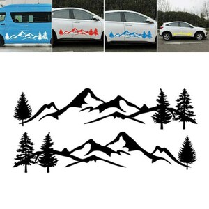 RV Sticker Tree Decal Mountain Scene Car Sticker Forest Vinyl Graphic ...