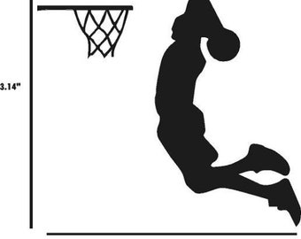 Novelty Basketball Slam Dunk Small light switch Sticker Various Colours Available