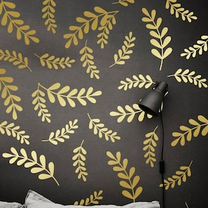 Botanical Leaf Floral Wall Sticker Jungle Forest Leaf Plant Wall Decal Baby Nursery Kids Room Bedroom Vinyl Home Decor
