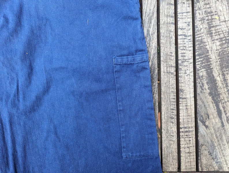 Vintage Workwear Hose/ Arbeiterhose Stilvoll und Robust in Blau mit Fischgrätenmuster imagem 5