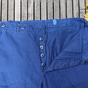 Vintage Workwear Hose/ Arbeiterhose Stilvoll und Robust in Blau mit Fischgrätenmuster imagem 3